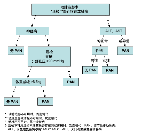 美国风湿病学会结节性多动脉炎分类标准（1990 年）