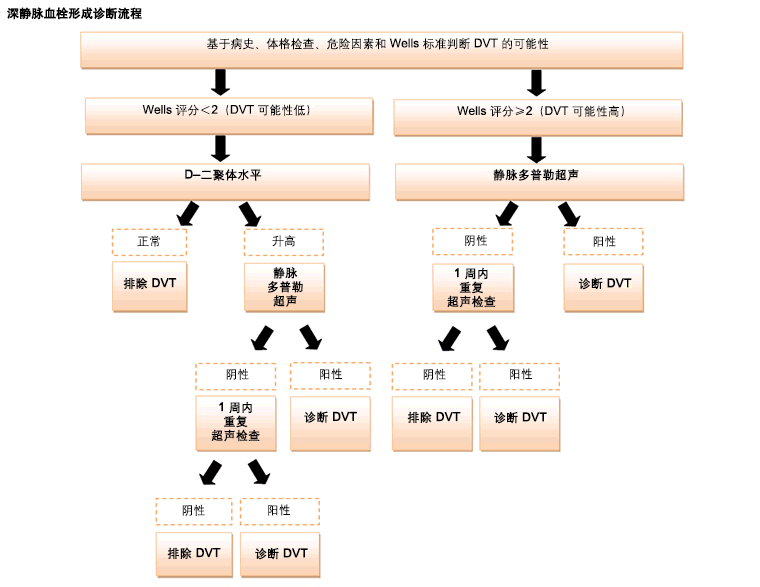 深静脉血栓形成诊断流程